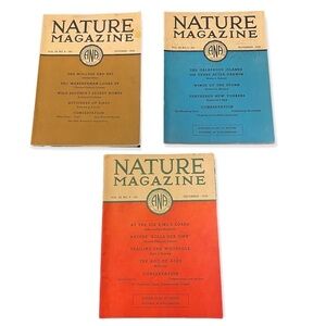 Lot of Three (3) Vintage Nature Magazines 1935